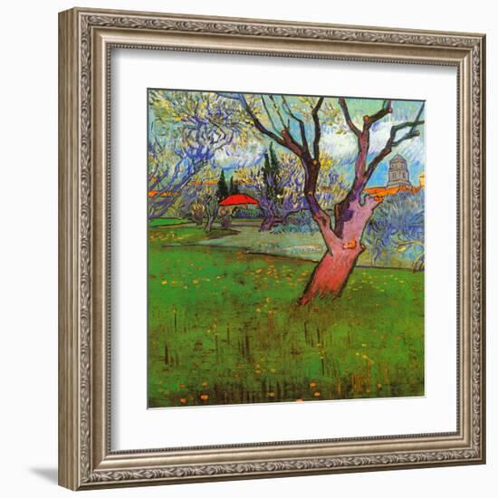 Vue D'Arles Avec Arbres En Fleurs-Vincent van Gogh-Framed Art Print