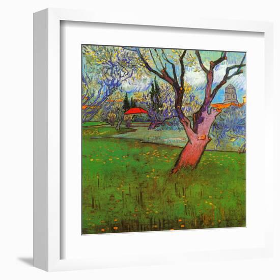 Vue D'Arles Avec Arbres En Fleurs-Vincent van Gogh-Framed Art Print