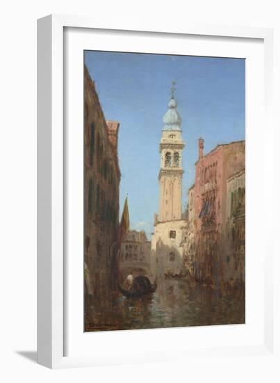 Vue d'un canal à Venise-Félix Ziem-Framed Giclee Print