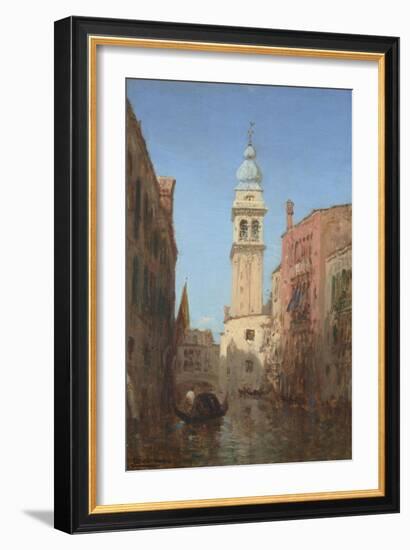 Vue d'un canal à Venise-Félix Ziem-Framed Giclee Print