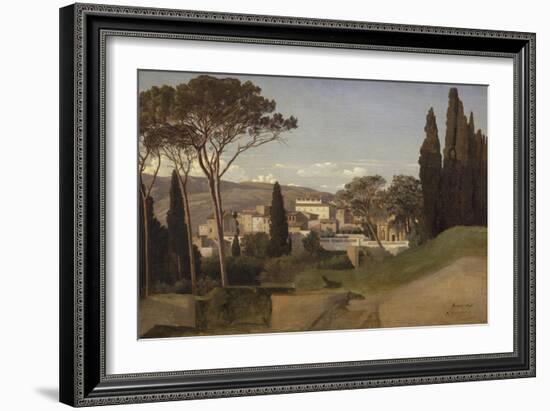 Vue d'une villa romaine-Jean Benouville-Framed Giclee Print