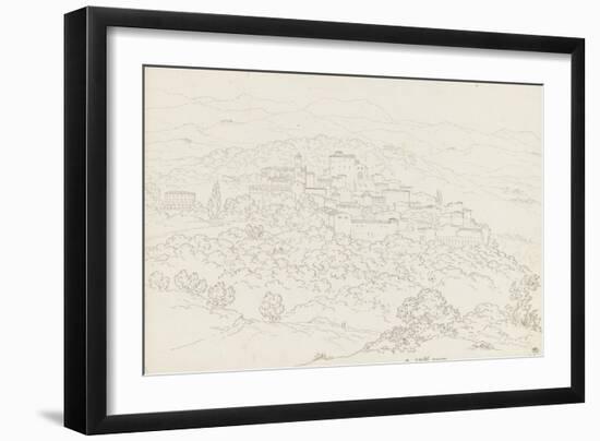 Vue d'une ville étagée au flanc d'une montagne-Pierre Henri de Valenciennes-Framed Giclee Print