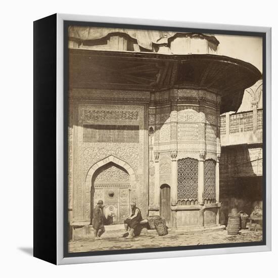 Vue de Constantinople, ancienne fontaine de sultan Mahmoud-Felice Beato-Framed Premier Image Canvas