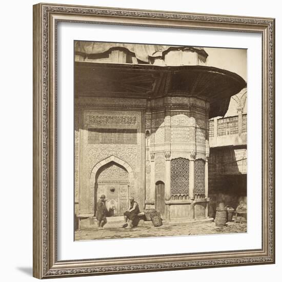 Vue de Constantinople, ancienne fontaine de sultan Mahmoud-Felice Beato-Framed Giclee Print