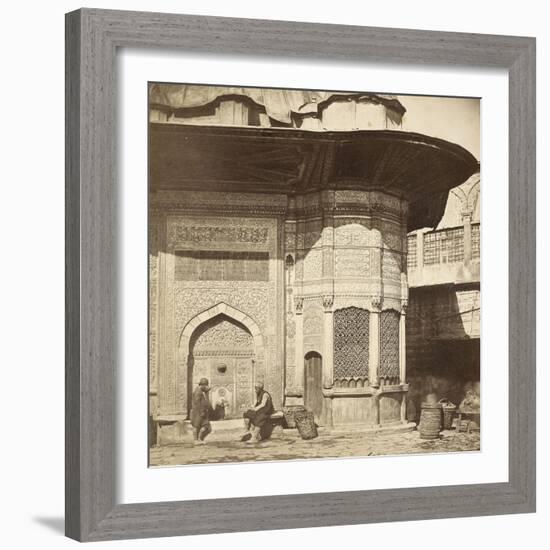 Vue de Constantinople, ancienne fontaine de sultan Mahmoud-Felice Beato-Framed Giclee Print