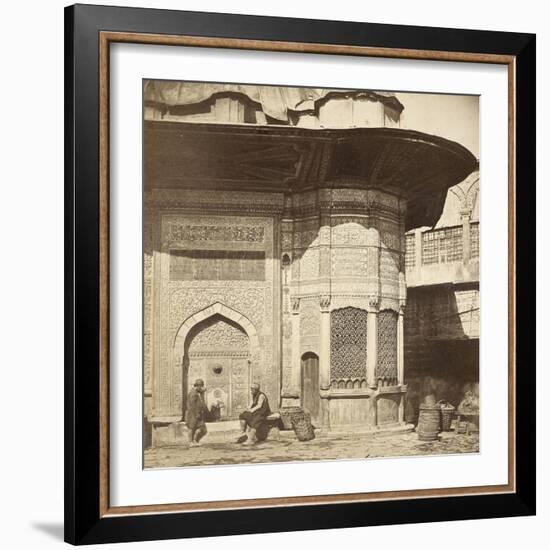 Vue de Constantinople, ancienne fontaine de sultan Mahmoud-Felice Beato-Framed Giclee Print
