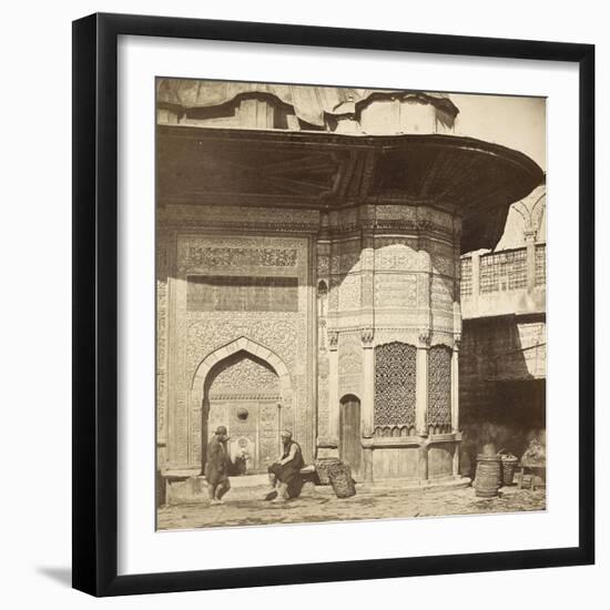 Vue de Constantinople, ancienne fontaine de sultan Mahmoud-Felice Beato-Framed Giclee Print