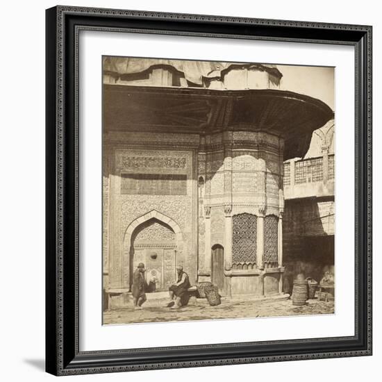 Vue de Constantinople, ancienne fontaine de sultan Mahmoud-Felice Beato-Framed Giclee Print