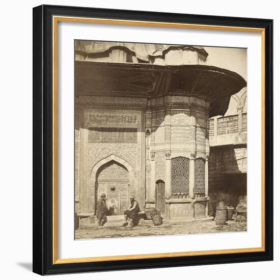 Vue de Constantinople, ancienne fontaine de sultan Mahmoud-Felice Beato-Framed Giclee Print