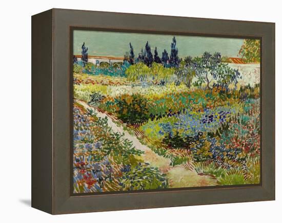 Vue De Jardin Fleuri Avec Chemin  (Flowering Garden with Path) Peinture De Vincent Van Gogh (1853--Vincent van Gogh-Framed Premier Image Canvas