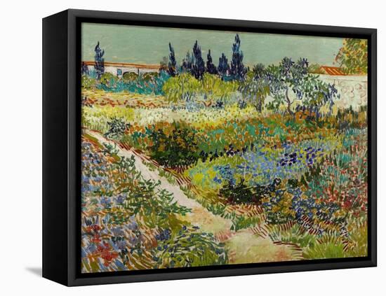 Vue De Jardin Fleuri Avec Chemin  (Flowering Garden with Path) Peinture De Vincent Van Gogh (1853--Vincent van Gogh-Framed Premier Image Canvas