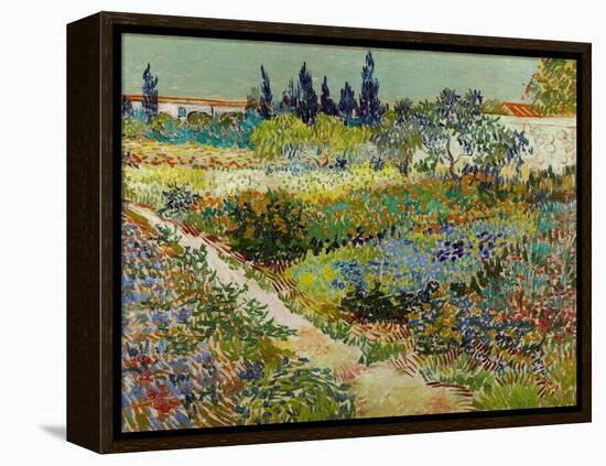 Vue De Jardin Fleuri Avec Chemin  (Flowering Garden with Path) Peinture De Vincent Van Gogh (1853--Vincent van Gogh-Framed Premier Image Canvas