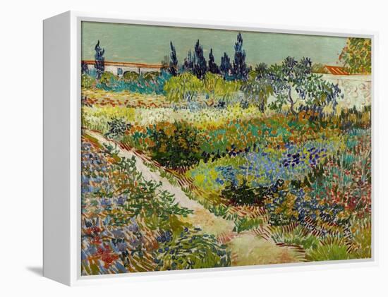 Vue De Jardin Fleuri Avec Chemin  (Flowering Garden with Path) Peinture De Vincent Van Gogh (1853--Vincent van Gogh-Framed Premier Image Canvas