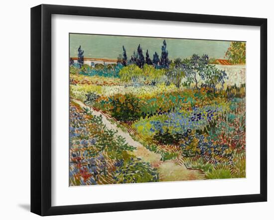 Vue De Jardin Fleuri Avec Chemin  (Flowering Garden with Path) Peinture De Vincent Van Gogh (1853--Vincent van Gogh-Framed Giclee Print