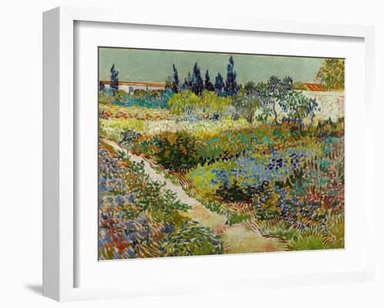 Vue De Jardin Fleuri Avec Chemin  (Flowering Garden with Path) Peinture De Vincent Van Gogh (1853--Vincent van Gogh-Framed Giclee Print