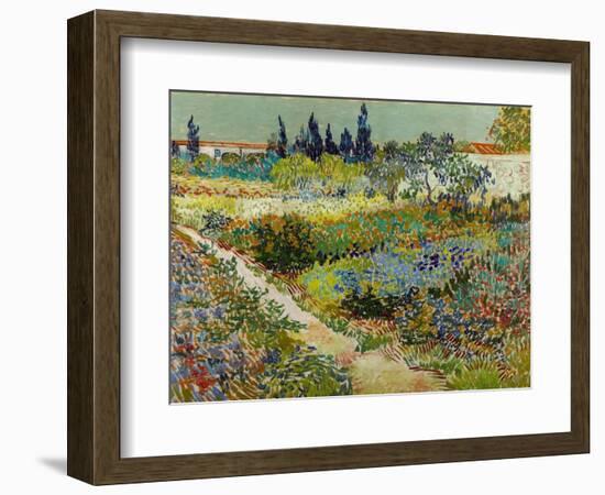 Vue De Jardin Fleuri Avec Chemin  (Flowering Garden with Path) Peinture De Vincent Van Gogh (1853--Vincent van Gogh-Framed Giclee Print