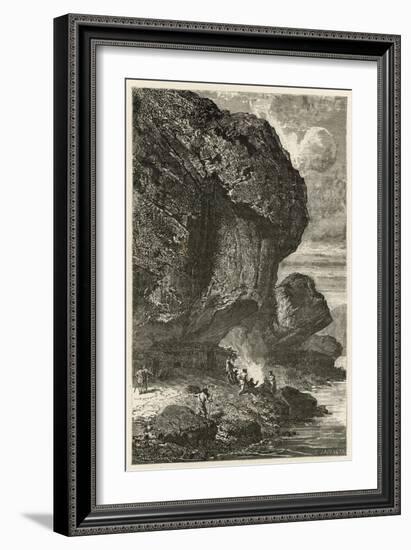 Vue De L'Abri Sous Roche De Bruniquel, Habitation De L'Homme a L'Epoque De Renne-Emile Antoine Bayard-Framed Giclee Print