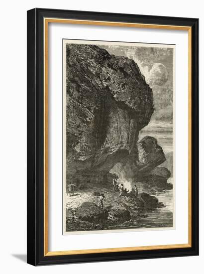 Vue De L'Abri Sous Roche De Bruniquel, Habitation De L'Homme a L'Epoque De Renne-Emile Antoine Bayard-Framed Giclee Print