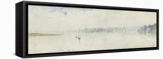 Vue de l'estuaire de la Seine-Paul Huet-Framed Premier Image Canvas