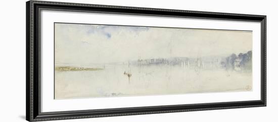 Vue de l'estuaire de la Seine-Paul Huet-Framed Giclee Print