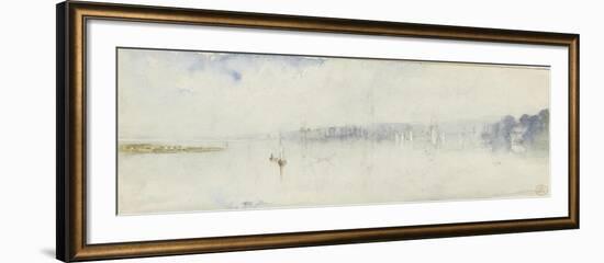 Vue de l'estuaire de la Seine-Paul Huet-Framed Giclee Print