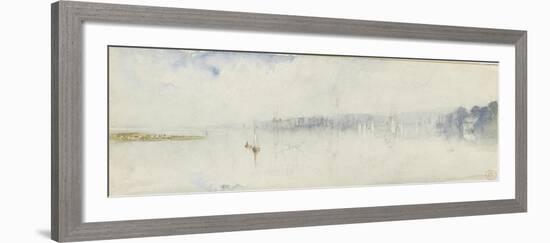 Vue de l'estuaire de la Seine-Paul Huet-Framed Giclee Print