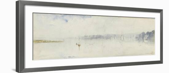 Vue de l'estuaire de la Seine-Paul Huet-Framed Giclee Print