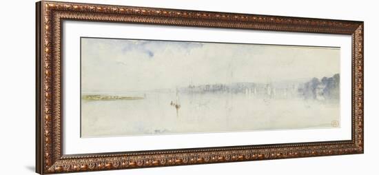 Vue de l'estuaire de la Seine-Paul Huet-Framed Giclee Print