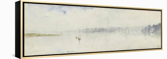 Vue de l'estuaire de la Seine-Paul Huet-Framed Premier Image Canvas