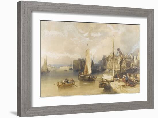 Vue de l'intérieur du port du Havre-William Callow-Framed Giclee Print