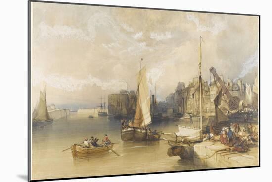 Vue de l'intérieur du port du Havre-William Callow-Mounted Giclee Print