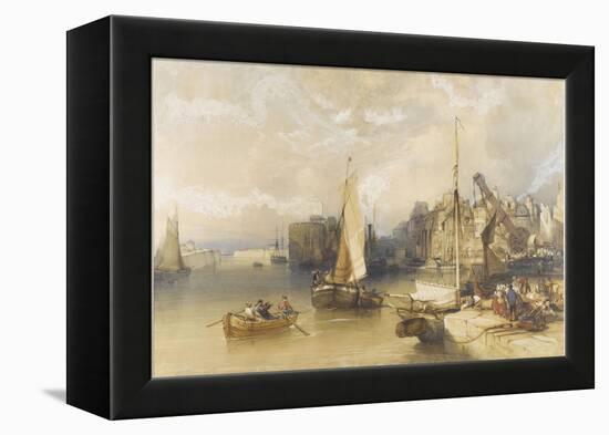 Vue de l'intérieur du port du Havre-William Callow-Framed Premier Image Canvas