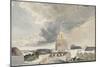 Vue de la coupole des Invalides et des toits environnants-Eugene Delacroix-Mounted Giclee Print