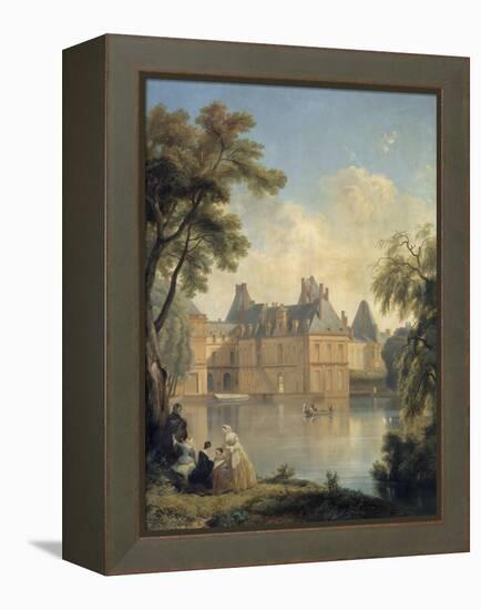 Vue de la cour de la Fontaine..-Jean Charles Joseph Remond-Framed Premier Image Canvas