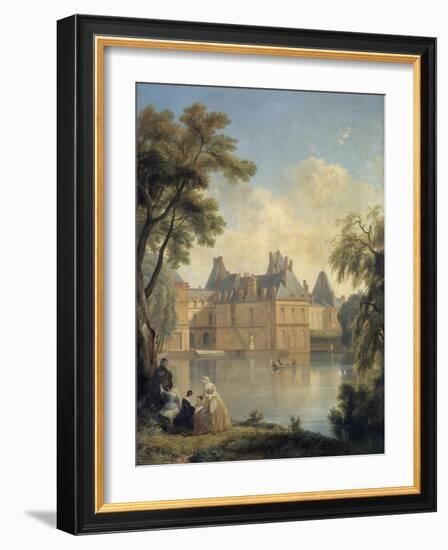 Vue de la cour de la Fontaine..-Jean Charles Joseph Remond-Framed Giclee Print