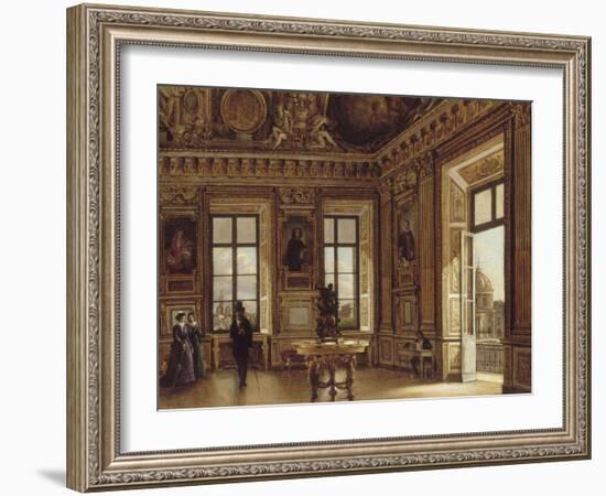 Vue de la galerie d'Apollon du Louvre, côté Seine-Victor Duval-Framed Giclee Print