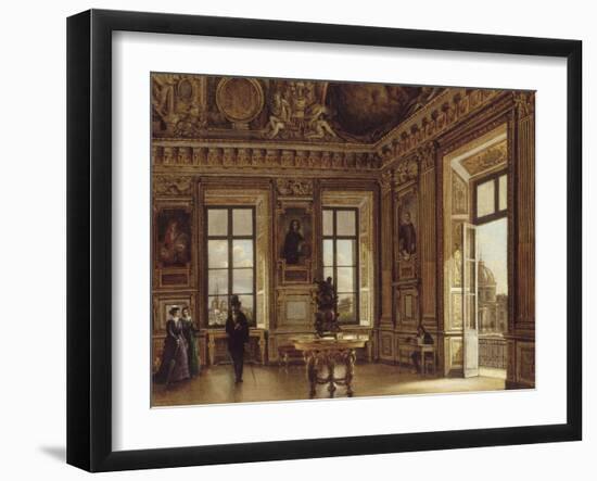 Vue de la galerie d'Apollon du Louvre, côté Seine-Victor Duval-Framed Giclee Print