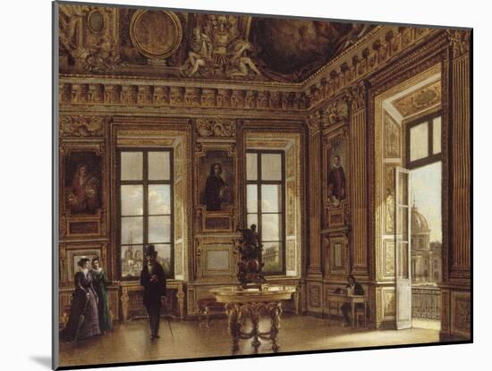 Vue de la galerie d'Apollon du Louvre, côté Seine-Victor Duval-Mounted Giclee Print