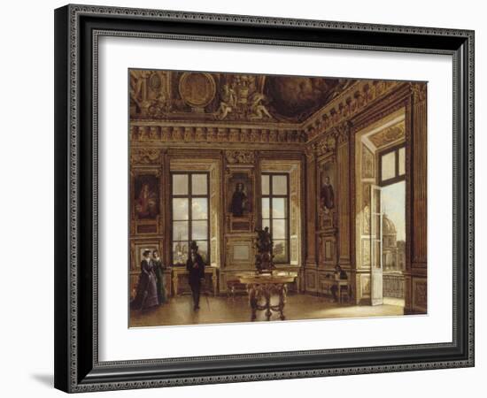 Vue de la galerie d'Apollon du Louvre, côté Seine-Victor Duval-Framed Giclee Print