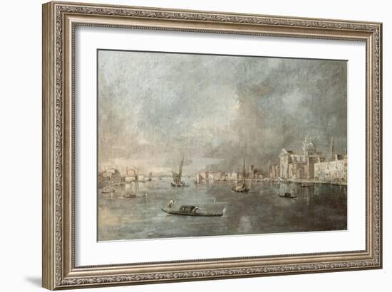 Vue de la Giudecca avec les Zattere-Francesco Guardi-Framed Giclee Print