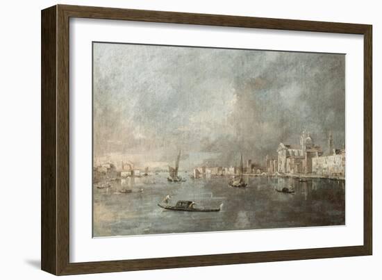 Vue de la Giudecca avec les Zattere-Francesco Guardi-Framed Giclee Print