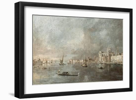 Vue de la Giudecca avec les Zattere-Francesco Guardi-Framed Giclee Print