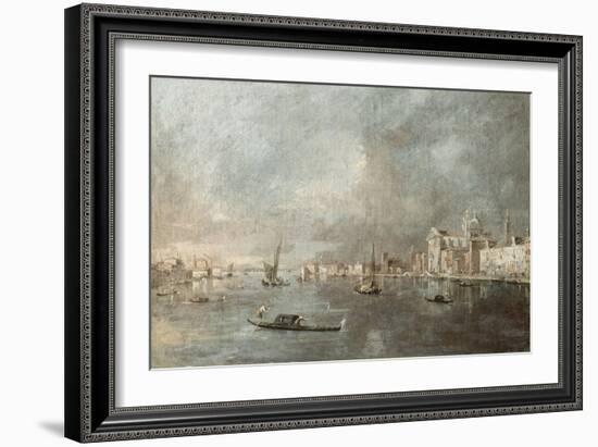 Vue de la Giudecca avec les Zattere-Francesco Guardi-Framed Giclee Print