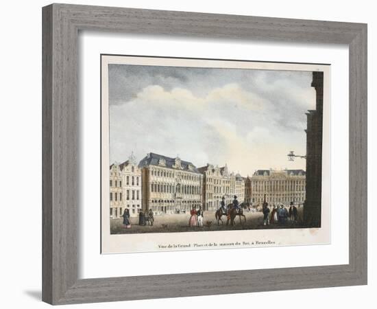 Vue De La Grand Place Et De La Maison Du Roi, À Bruxelles, C.1895-null-Framed Giclee Print