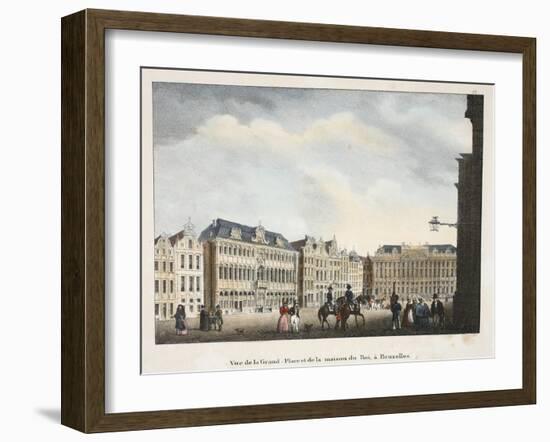 Vue De La Grand Place Et De La Maison Du Roi, À Bruxelles, C.1895-null-Framed Giclee Print