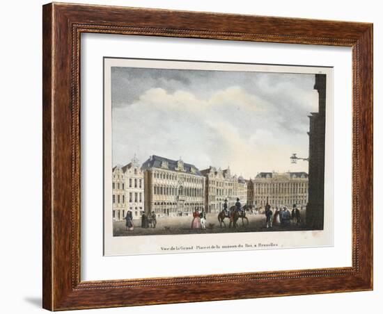 Vue De La Grand Place Et De La Maison Du Roi, À Bruxelles, C.1895-null-Framed Giclee Print