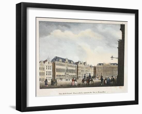 Vue De La Grand Place Et De La Maison Du Roi, À Bruxelles, C.1895-null-Framed Giclee Print