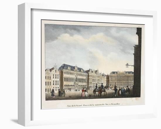 Vue De La Grand Place Et De La Maison Du Roi, À Bruxelles, C.1895-null-Framed Giclee Print