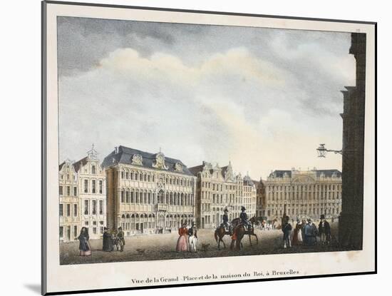 Vue De La Grand Place Et De La Maison Du Roi, À Bruxelles, C.1895-null-Mounted Giclee Print