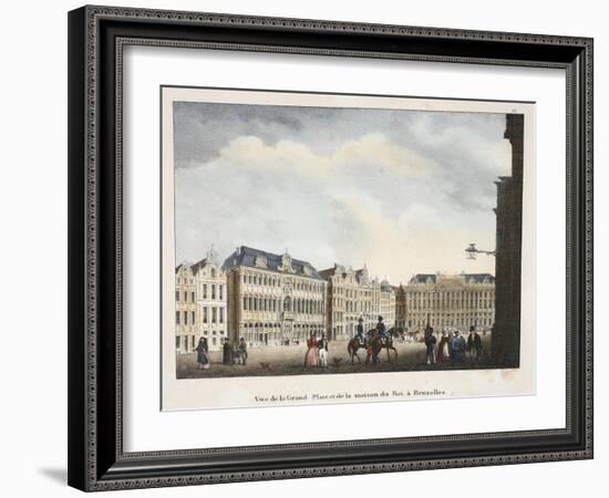 Vue De La Grand Place Et De La Maison Du Roi, À Bruxelles, C.1895-null-Framed Giclee Print